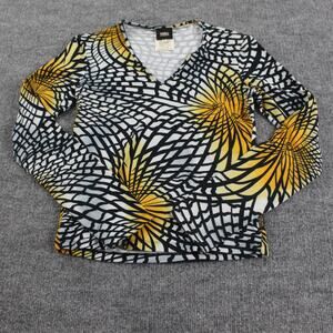 Vintage Y2K Versace Jeans Couture Shirt Womens Large Geometric Baroque Top Luxe